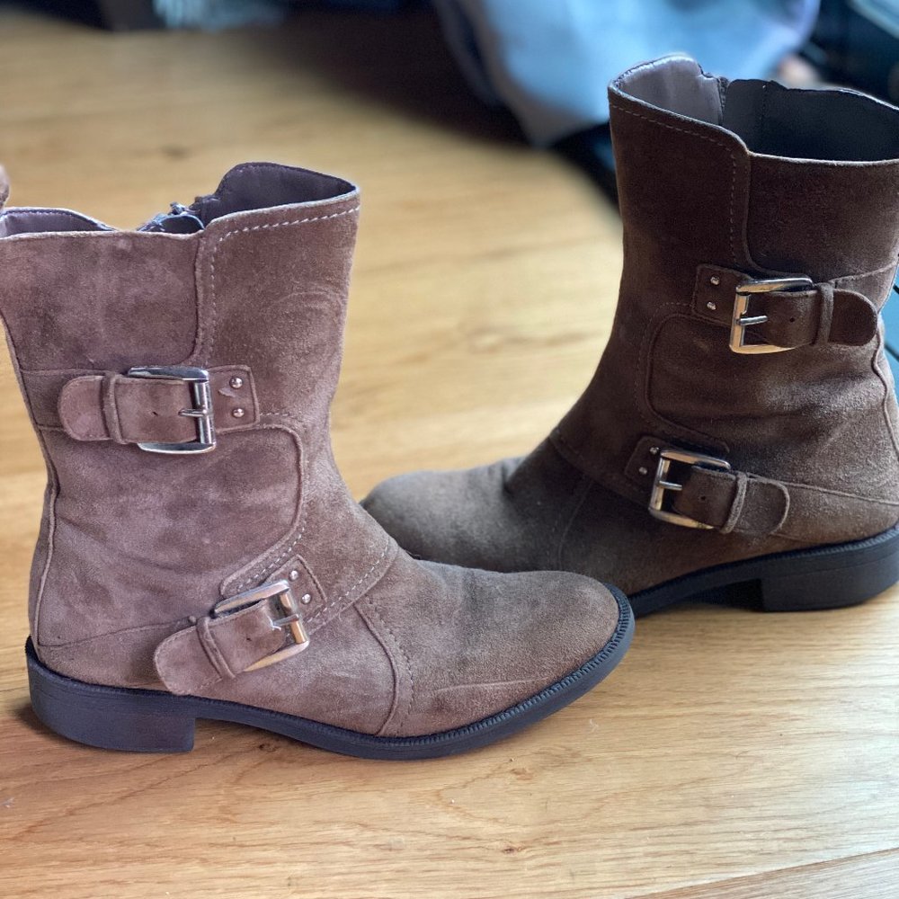 Enzo Angiolini Suede Mid-Calf Booties